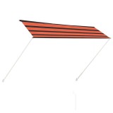 Cumpara ieftin Copertina retractabila, portocaliu si maro, 300 x 150 cm