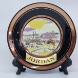 Suvenir IORDANIA - farfurie decorativa portelan - aur 24 k