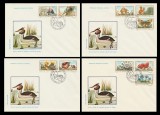 1983 Romania - 4 FDC Flora si fauna din rezervatii naturale din Europa (NELISTATE, varietati plicuri mici), LP 1084, Romania de la 1950, Natura