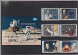 ROMANIA 1989 20 ani de la primul pas pe Luna Serie 6 val + Bloc LP.1228;1229 MNH, Nestampilat