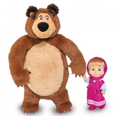 Set Masha and The Bear - papusa Masha 12 cm si ursulet de plus 25 cm foto