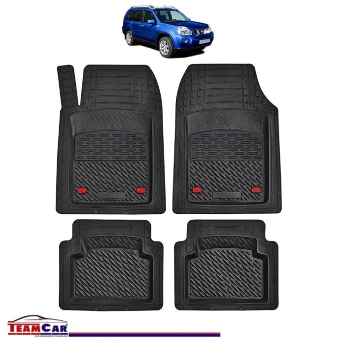 Covorase Auto TeamCar&reg; Tip Tavita Compatibile Nissan X-Trail T31 (2007&ndash;2013) Negru Material Rezistent
