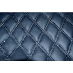 Material piele eco interior tapiterie auto romb Negru cusatura Neagra