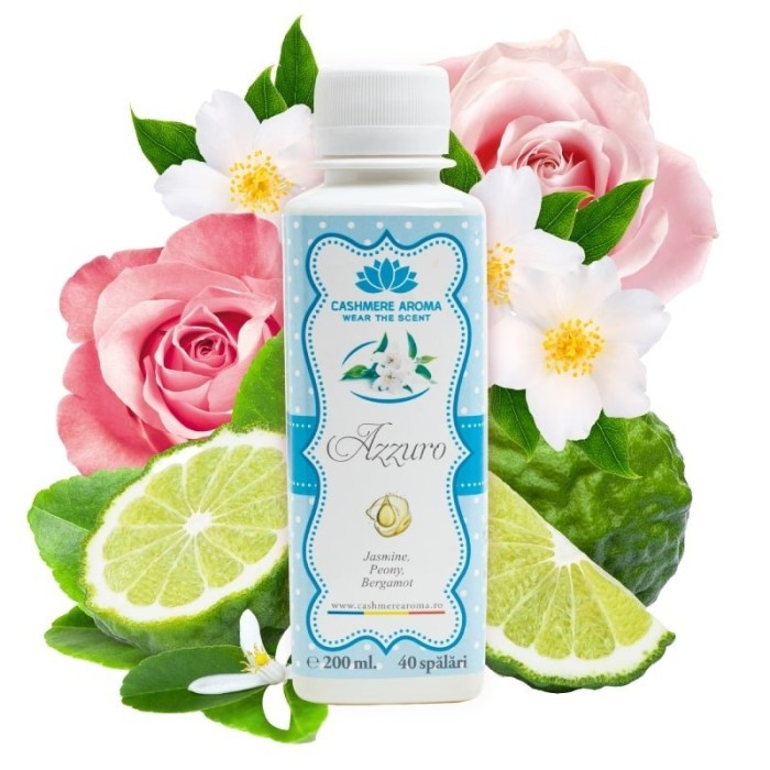 Parfum de rufe albe si color, 200 ml, 40 spalari, Azzuro, Cashmere Aroma
