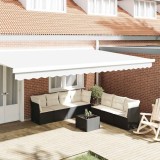 Marchiză Valance pentru Cadru de 5 m Alb 4.8 x 0.2 m