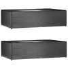 vidaXL Huse Mobilier Gradina 325x205x90 cm, Patrat, PE, Negru, Impermeabile, UV, 2 Buc