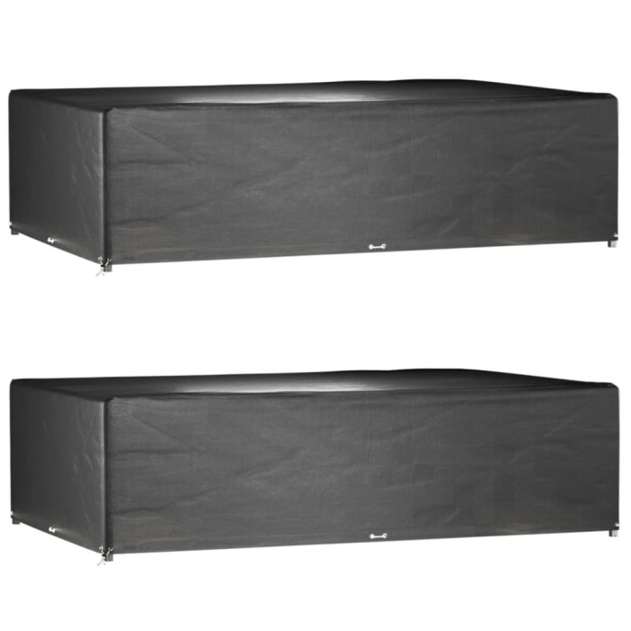vidaXL Huse mobilier grădină, 2 buc, 16 ocheți, 325x205x90 cm, pătrat