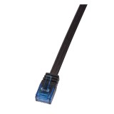 PATCH CORD UTP LOGILINK Cat6, cupru, flat, 10 m, negru, AWG32, &quot;CF2093U&quot; (timbru verde 0.18 lei)