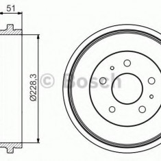 Tambur frana FORD FOCUS II Combi (DA) (2004 - 2012) BOSCH 0 986 477 219