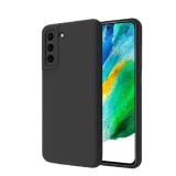 Husa silicon antisoc protectie camera cu microfibra in interior compatibila cu samsung galaxy s21 fe 5g , negru