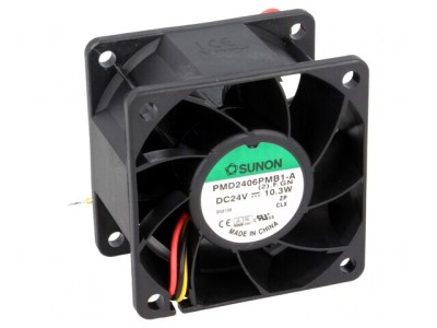 Ventilator axial 24V 60x60x38mm 96m3/h 56dBA cu bilă foto
