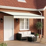 vidaXL Cort electric retractabil Crem și Antracit 4 x 2 m 3421523