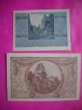 HOPCT BANCNOTA NOTGELD NR 72 STADTMAUER SI STADTGEMEINDE SI ENNS - SET 2 BUC -20 SI 50 HELLER 1920 -AUSTRIA-UNC