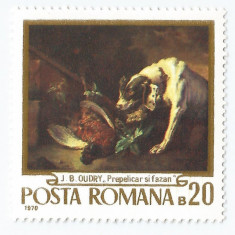**Romania, LP 741/1970, Reproduceri de arta I - Scene de vanatoare, eroare, MNH
