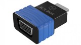 CABLU video Icy Box Dongle HDMI la VGA, Albsatru, plastic, negru, &quot;IB-AC516&quot; (timbru verde 0.08 lei)