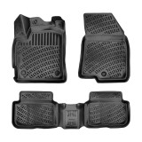 Covorase Auto Tip Tavita Cauciuc Dacia Logan 3 III (2020-2024) ALM, Negre, Set Fata + Spate, Prindere Fixa