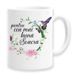 Cana alba personalizata &quot;Pentru cea mai buna soacra&quot;, INOVATIX&reg;. 330ml, Oem
