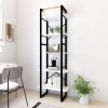 Gossi biblioteca cu 5 rafturi, alb, 60x30x175 cm, lemn prelucrat