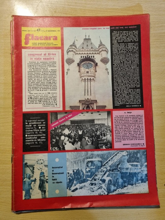 flacara 29 noiembrie 1975-cenaclul flacara la sibiu,art. filipestii de padure