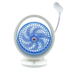 Ventilator de birou cu lampa LED JR2018, USB, 10W foto