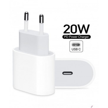 INCARCATOR RETEA USB APPLE MU7V2ZM , FAST CHARGE, 20W, 1 X USB TYPE-C, ALB, BULK