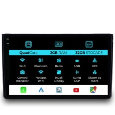 Navigatie Dedicata Audi A4 (2001-2008), 9Inch, 2Gb Ram, 32Gb Stocare, Carplay