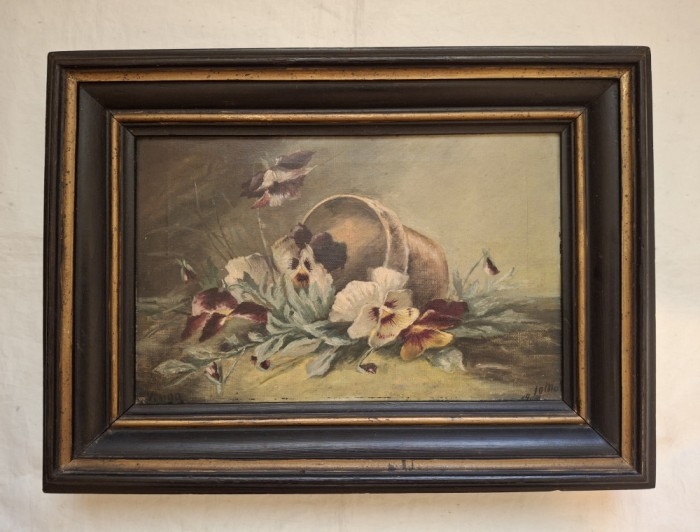 Natura statica semnata E. Vouga &ndash; ulei pe panza, 1901