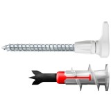 Diblu pentru gips carton, din nylon, 18 x 44 mm, Fischer EasyHook Angle 6, cu carlig in vinclu, set 6 bucati