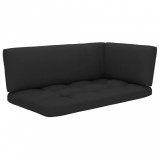 Perne pentru canapea din paleți, 3 buc., negru, vidaXL