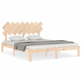 Cumpara ieftin Cadru de pat fara saltea, 160x200 cm, lemn masiv pin