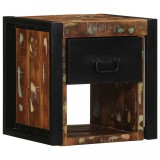 Gossi noptiera multicolor 40x35x40 cm lemn masiv recuperat