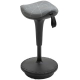 Vinsetto Taburet de birou cu funcție de rotire, taburet ergonomic, reglabil pe &icirc;nălțime 65,5-83,5 cm, &icirc;nclinabil 120&deg;, Gri | Aosom Romania