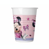 Set 8 pahare petrecere din plastic model Minnie Mouse 200 ml