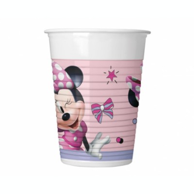 Set 8 pahare petrecere din plastic model Minnie Mouse 200 ml foto
