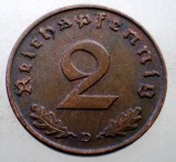 2.628 GERMANIA 2 REICHSPFENNIG 1938 D, Europa, Bronz
