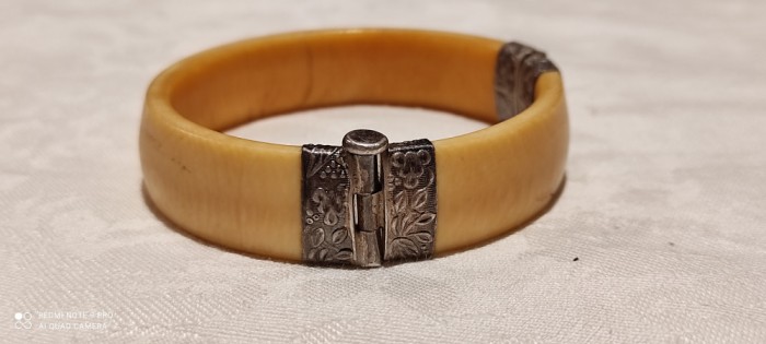 BRATARA FILDES patinat cu CEAI BRUN in ARGINT vintage EXCEPTIONALA veche UNICA