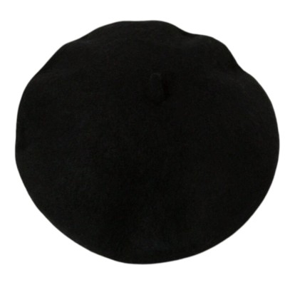 Bereta, Sapca tip Bereta tricotata din lana , palarie retro stil frantuzesc, unisex, -Negru foto