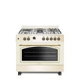 Aragaz Studio Casa, FE90/60 El Avena Rustic, 90 cm, Cuptor electric, 4 arzatoare gaz, din care unul Wok + 1 ochi electric, Rotisor, Grill, electric, G