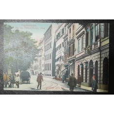 Carte postala, Constantinopole, Rue des Petits-Champs, Pera, color