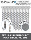 Suruburi beton pentru montajul scarilor Depostep set 10buc