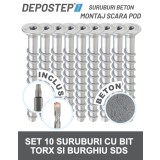 Suruburi beton pentru montajul scarilor Depostep set 10buc