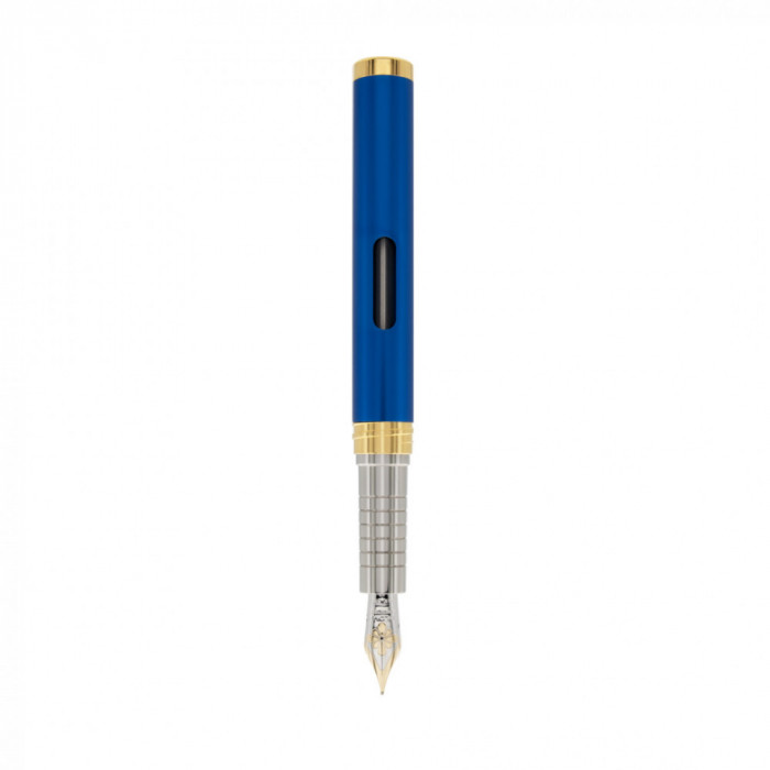 Stilou Diplomat Nexus, Cu Penita M, Aurita 14kt. - Blue Gold