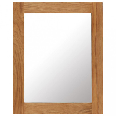 Oglindă, 40 x 50 cm, lemn masiv de stejar foto