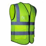 Vesta semnalizare cu banda reflectorizanta, galben neon, marimea XXL