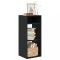 Gossi biblioteca, negru, 34x31x80 cm, lemn prelucrat