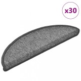 vidaXL Covorașe scară 30 buc gri &icirc;nchis 56x17x3 cm