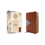 NIV Application Bible, Personal Size, Leathersoft, Brown/Blue, Red Letter, Thumb Indexed, Comfort Print: Bringing the Ancient Message of the Bible Int