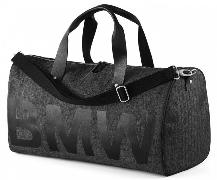 Geanta Sport Oe Bmw Duffle Piele Gri 31x55x24 CM 80222413144