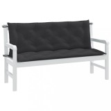 vidaXL Pernă bancă de grădină 2 buc melanj antracit 150x50x7 cm textil