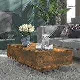 VidaXL Măsuță de cafea, stejar afumat, 100x49,5x31 cm, lemn prelucrat